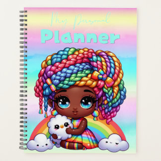 Cute Rainbow Chibi Girl "My Personal Planner" Planner