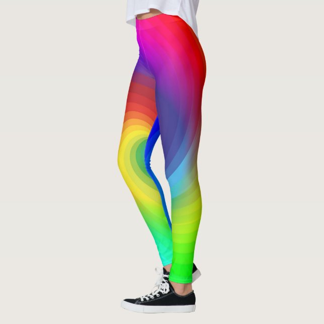 Cute rainbow colours pattern leggings (Left)