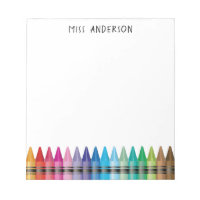 Cute Rainbow Crayons Kindergarten Teacher School