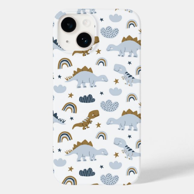 Cute Rainbow Dinosaur Pattern Case-Mate iPhone Case (Back)