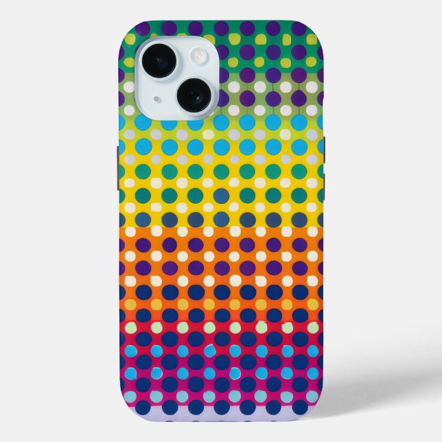 Cute Rainbow Dot Pattern Case-Mate iPhone Case (Back)