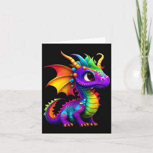 Cute Rainbow Dragon - Men Women Teens Kids Card