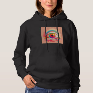 Cute Rainbow Eye Illustration Colorful Tears Uniqu Hoodie