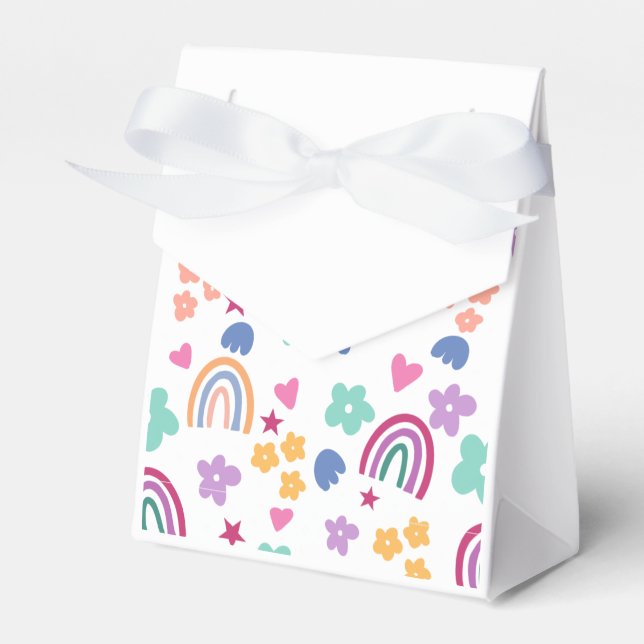 Cute Rainbow Favour Box (Front Side)