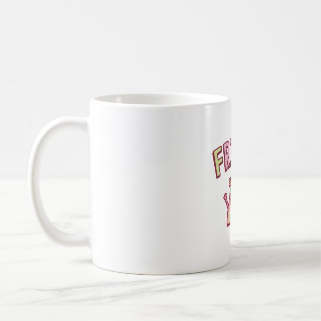 Cute Rainbow Friday Friyay Coffee Mug (Left)