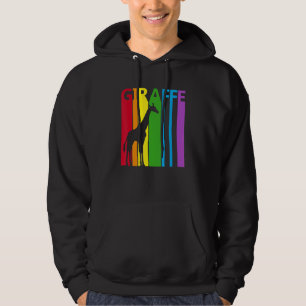 Cute Rainbow Giraffe animal Hoodie