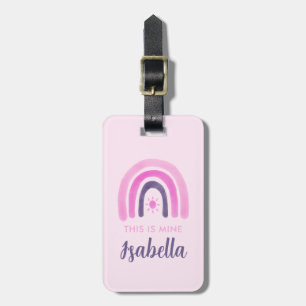 Cute Rainbow Girl Luggage tag