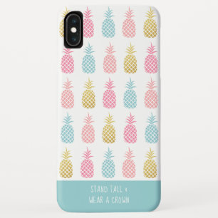 Cute Rainbow & Gold Pattern Be A Pineapple Case-Mate iPhone Case