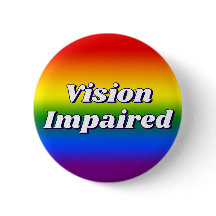 Cute Rainbow Gradient Typography Vision Impaired
