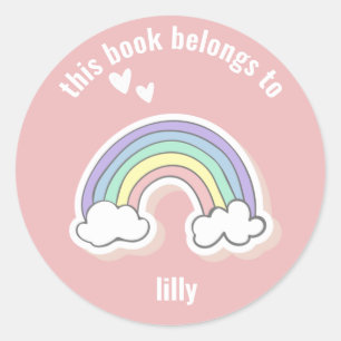  Cute Rainbow - Kids Back to School Classic Round  Sticker