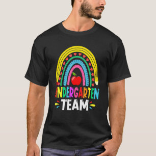 Cute Rainbow Kindergarten Team Back To School Firs T-Shirt