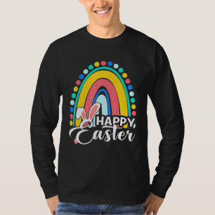 Cute Rainbow Leopard Happy Easter Day Eggs Decor G T-Shirt