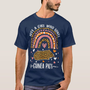Cute Rainbow Leopard Just A Girl Who Loves Guinea T-Shirt