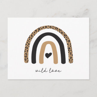 Cute Rainbow Leopard Pattern Postcard