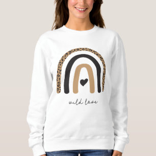 Cute Rainbow Leopard Pattern Sweatshirt