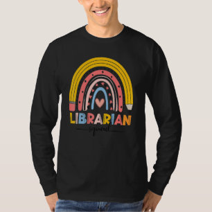 Cute Rainbow Librarian Squad First Day Of School T-Shirt