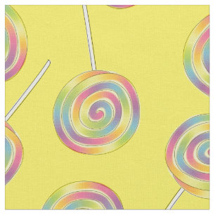 Cute Rainbow Lollipops Kids Candy Fabric