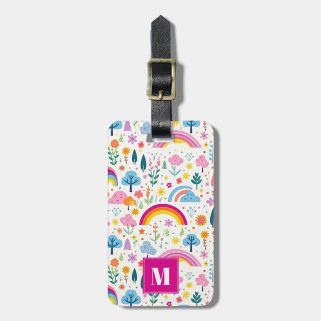 Cute Rainbow Luggage Tag (Front Vertical)