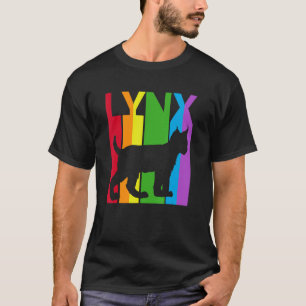 Cute Rainbow Lynx Cat Animal T-Shirt