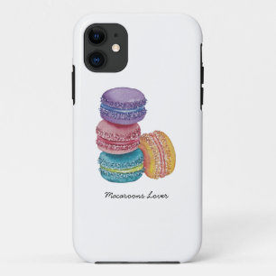 Cute Rainbow Macaroons In Watercolor Paperweight Case-Mate iPhone Case
