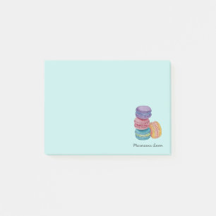 Cute Rainbow Macaroons In Watercolor Post-it Notes