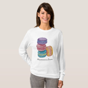 Cute Rainbow Macaroons In Watercolor   T-Shirt