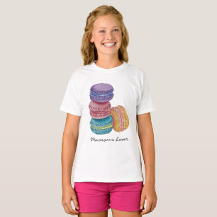 Cute Rainbow Macaroons In Watercolor  T-Shirt