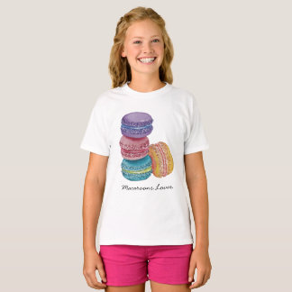 Cute Rainbow Macaroons In Watercolor T-Shirt
