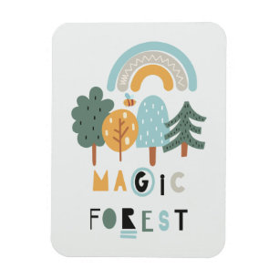 Cute Rainbow Magic Forest Magnet