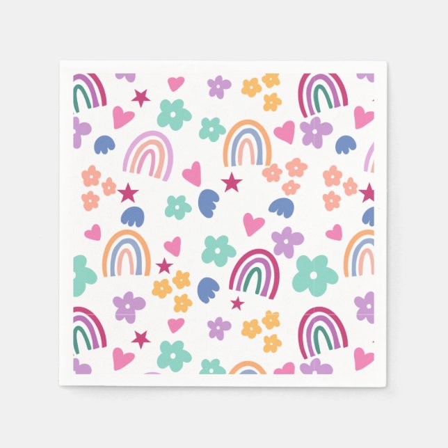 Cute Rainbow  Napkin (Front)