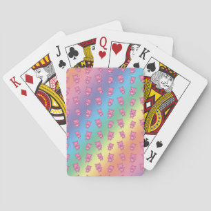 Cute rainbow pig pattern playing cards