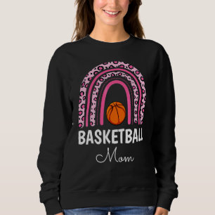 Cute Rainbow Pink Basketball Mum Ball Mama Mother' Sweatshirt
