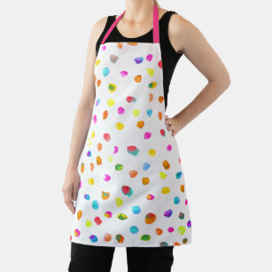 Cute rainbow polka dots arty apron