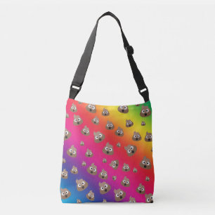 Cute Rainbow Poop Emoji Pattern Crossbody Bag