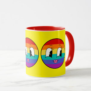 Cute Rainbow Pride Face Mug – Colourful LGBTQ