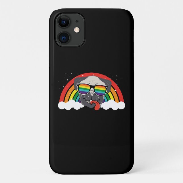Cute Rainbow Pug Case-Mate iPhone Case (Back)