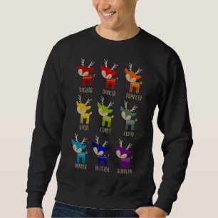 Cute Rainbow Reindeer Tacky Christmas Sweatshirt