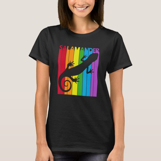 Cute Rainbow Salamander animal T-Shirt (Front)