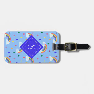 Cute Rainbow Sky Pattern Personalised Luggage Tag