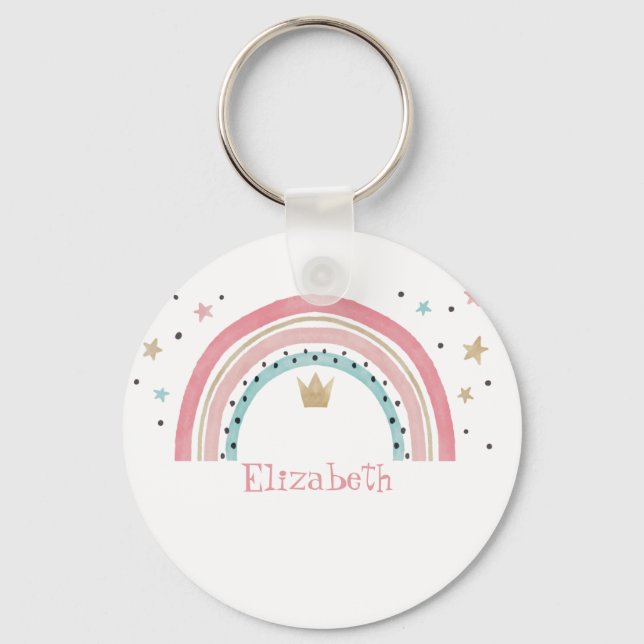 Cute Rainbow Stars Key Ring (Front)