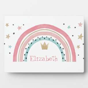 Cute Rainbow Stars   Plaque