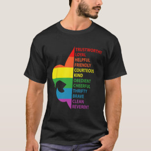 Cute Rainbow Style Scouting Law T-Shirt