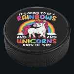 Cute Rainbow Unicorn Cool Birthday Present Funny Hockey Puck<br><div class="desc">Do you love Unicorns? Are you looking for a Birthday Gift or Christmas Gift for a Unicorn Lover? Then this Unicorn Gift design is for you This awesome Unicorn design is an exclusive novelty design. Grab this Funny Unicorn Gift design as a gift for someone who loves those mystical and...</div>