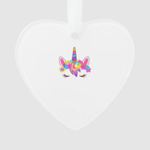 Cute Rainbow Unicorn Face Shirt Ornament