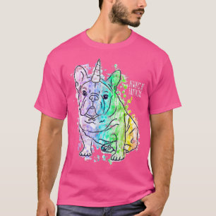Cute Rainbow Unicorn French Bulldog Frenchie Dog G T-Shirt