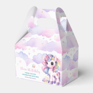 Cute Rainbow Unicorn Magical Birthday Favour Box