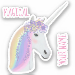 Cute Rainbow Unicorn Magical Personalised
