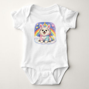 Cute Rainbow Unicorn Puppy Kids T-Shirt – Magical  Baby Bodysuit