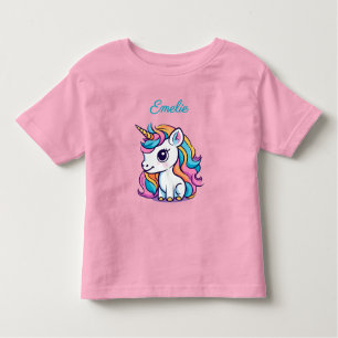 Cute Rainbow Unicorn Toddler T-Shirt