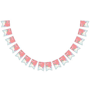 Cute Rainbow Unicorn with Stars. Bunting